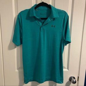 Under Armour Men’s teal golf shirt - Size small